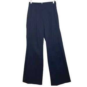 WHERE MOUNTAINS MEET Size 6 Navy Farrah High Waisted Wide Leg Trouser Pants